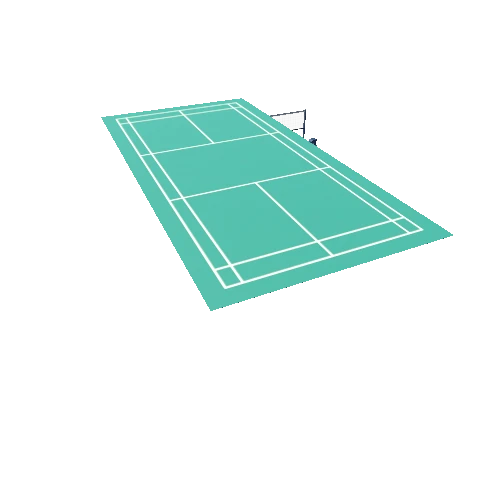 BadmintonFloor and Net A Quad